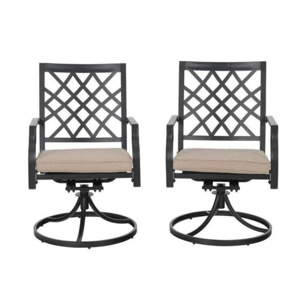 Phi Villa Outdoor Patio Metal Dining Chairs fits Garden Backyard Chairs ...